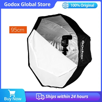 Godox 95cm 37.5 נייד מטריה מתומן Softbox פלאש פלאש חיצוני Speedlite רפלקטור Softbox עם תיק נשיאה