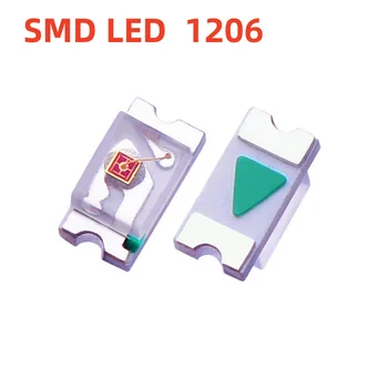 500Pcs 1206 SMD LED אדום ירוק כחול צהוב ורוד לבן UV LED מנורת חרוזים אור 3216 מסוג דיודות פולטות אור גבוה בהיר איכות