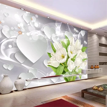 wellyu המסמכים דה parede טפט מותאם אישית 3d ציורי קיר צבעוני לבן הזר לבי סוג הסלון רקע קיר מסמכי עיצוב הבית