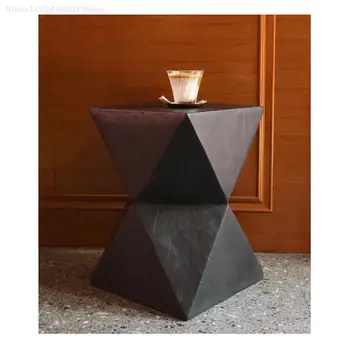 נורדי עיצוב שולחן צד גיאומטריות פשוטות קפה שולחן אירוח אצל משפחה סגנון תעשייתי שולחן קפה מודרני אמנות קטנה, שולחן צד