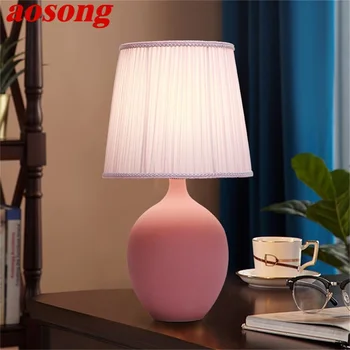 AOSONG דימר מנורת שולחן קרמיקה שולחן אור עכשווי, יצירתי קישוט הבית השינה