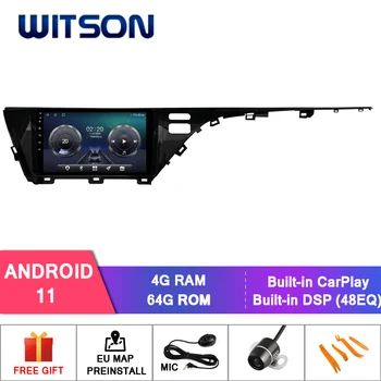 WITSON אנדרואיד 11 מערכת DVD לרכב טויוטה קאמרי 2018 (נמוך) ברכב נגן מולטימדיה סטריאו AutoAudio ניווט GPS DVD וידאו