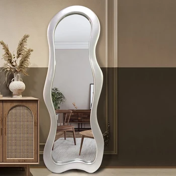 חדר השינה מראה נורדי מסגרת דקורטיבית סדיר יצירתי יוקרה אסתטית במראה מודרני להציג באורך מלא Espejo רהיטים