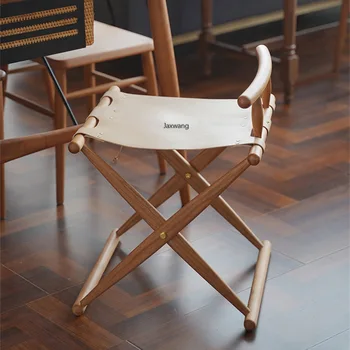 נורדי הסלון. הכיסא הביתה ריהוט יפני מעץ מלא כיסא מתקפל נייד תלוי חיצוני מעצב אגוז כיסא קמפינג