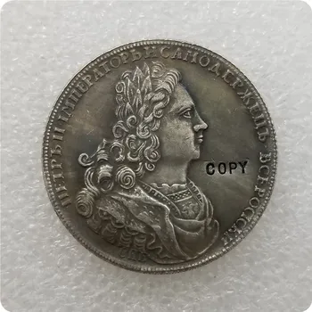 רוסיה, עכשווי medaille, פיטר II, 1727 poltina להעתיק המטבע מטבעות הנצחה-העתק מטבעות מדליית מטבעות אספנות