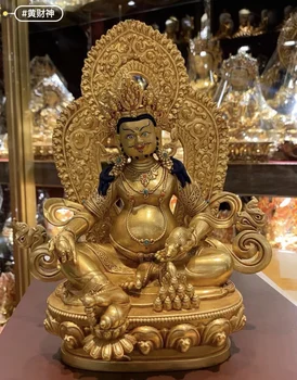 הבודהיזם באיכות גבוהה הזהבה צהוב Jambhala הון אלוהים, בודהה פסל נחושת בבית המשפחה הגנה מביאים מזל טוב כסף