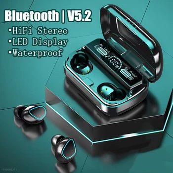 חדש Bluetooth 5.2 TWS אוזניות אלחוטיות עמיד למים ספורט אוזניות סטריאו אוזניות ביטול רעש אוזניות עבור כל טלפונים חכמים