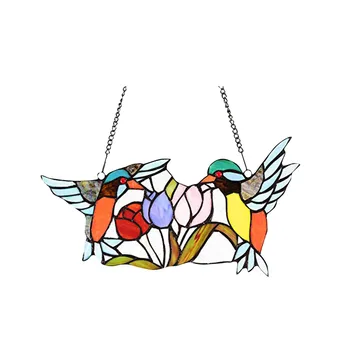 צבעוני ציפור תליון לוח קיר בעיצוב תלוי על החלון ציפורים אמנות תליונים קישוט הבית מלאכת יד של אמא מתנות יום