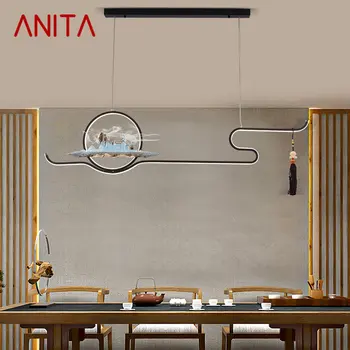 אניטה מודרני תליון תליית מנורה סינית זן יצירתי מבית LED נברשת אור הביתה לחדר האוכל עיצוב חדר השינה