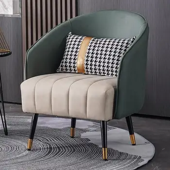הסלון יחיד, ספה כורסת מעצב מינימליסטי יוצא דופן ספה שחור וזהב הרגליים להירגע מתאבן סלון הרהיטים בסלון