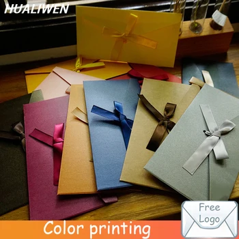 10pcs/סט באיכות גבוהה סרט נייר מעטפות נייר פנינה DIY החתונה עסקים הזמנה מעטפות /מעטפות מתנה