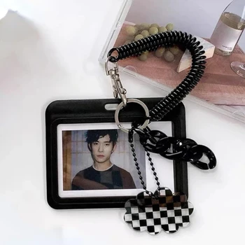 אקריליק Kpop Photocard בעל שקוף בגודל 3 אינץ ' אליל בעל כרטיס צילום שרוולים אוטובוס הכרטיס כרטיס סטודנט תיק צילום מגן