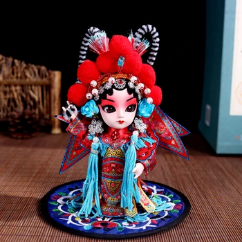 בסגנון סיני מתנות האופרה של בייג 'ינג משי בובה איפור פנים בייג' ינג מזכרות לתיירים