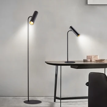 דנית נורדי פשוט מנורת רצפה בסלון מתכת פשוטה פוסט-מודרני יצירתי אישית השינה ליד המיטה אנכי מנורת שולחן