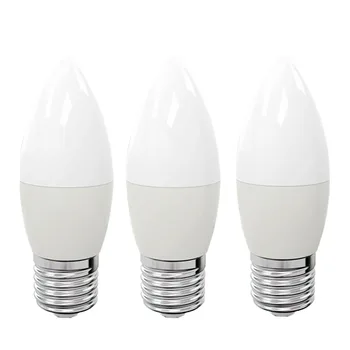 10PCS E27 E14 220V נר Led נורת LED חיסכון באנרגיה נורת ליבון לבן קר chandlier קריסטל מנורת תאורה לבן קר