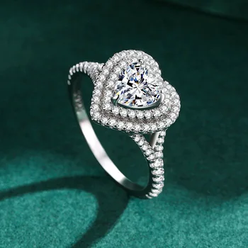 CYJ האירופי לסלול AAA CZ לב גדול, אהבה סטרלינג 925 טבעת כסף עבור נשים, מסיבת יום הולדת החתונה ילדה תכשיטים