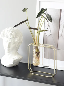 מודרני מינימליסטי הידרופוני זכוכית מבחנה הידרופוני אגרטל פרחים פרחים בעל רכות קישוטים דקורטיביים