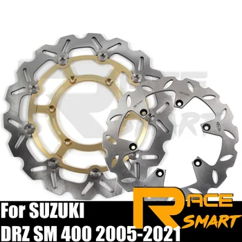 על סוזוקי DRZ SM 400 2005-2021 אופנוע CNC קדמי אחורי בלם דיסק דיסק הרוטורים חלקים DRZ400SM 2006 2007 2008 2009 2010 2011 12