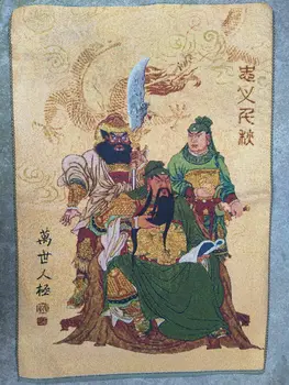 סין המשי העתיקה ליו ביי גואן יו, ז ' אנג פיי Tangka Thangka ציור קיר