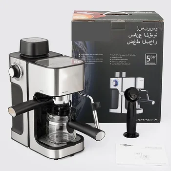 220V Edoolffe משרד ביתי קטן, מכונת קפה חצי אוטומטית קיטור חלב לבישול משולב מפואר איטלקי מכונת קפה