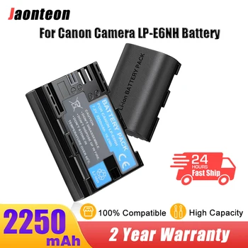 Jaonteon 2250mAh LP-E6NH סוללה עבור Canon EOS R5 R6 R7 60D 70D 80D 90D 5D Mark II III 5D Mark IV 5Ds 6D 6D 7D II מצלמות LP-E6N