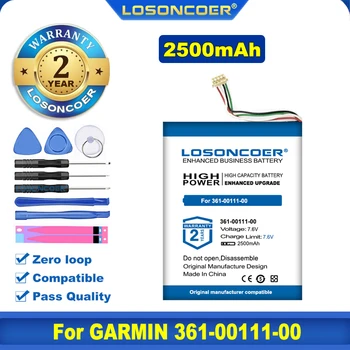 100% מקוריים LOSONCOER 2500mAh סוללה עבור GARMIN 361-00111-00