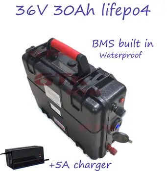 Protable כוח הבנק עמוק מחזור 36V 30Ah סוללת lifepo4-pack עם USB עב 