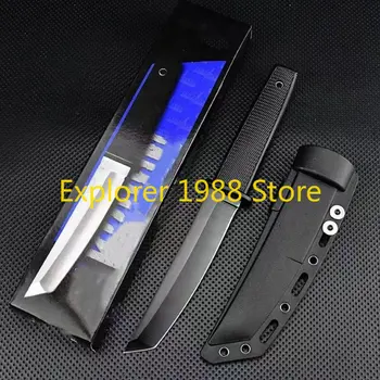 ברזל קר kobun 5.1 אינץ ' ארוך ישר סכין קבוע להב 5CR15 פלדה טקטי הגנה עצמית סכין הישרדות סכין ציד. 05282