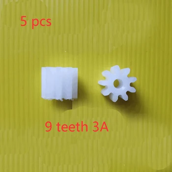 5pcs M1 מודול קטן מכונת התפירה חלקי הציוד מנוע ציר פלסטיק 9 שיניים 3א 3.5 A 4A גלילי תואם עבור דגם צעצוע