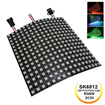 DC5V SK6812 16x16 RGBW LED דיגיטלי גמיש בנפרד למיעון פנל מסך WS2812 256LEDs פיקסל חכם מודול