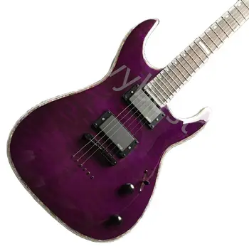 Lvybest גיטרה חשמלית מותאם אישית נמר ובער מייפל טופ L-D E-P דלוקס גיטרה חשמלית