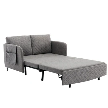 להמרה רדומה ספה הנפתחת למיטה, מודרני קטיפה הכיסא הספה עם לשלוף המיטה, קטנים ספת מיטה עם ראש מיטה