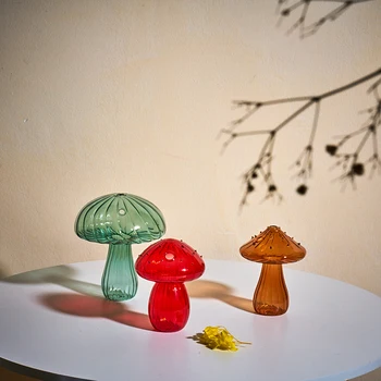 פטריות אגרטל זכוכית ארומתרפיה בקבוק יצירתי הביתה הידרופוני פרח שולחן פשוט קישוט