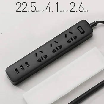 מקורי Xiaomi בית חכם אלקטרוניקה מפצל שקע טעינה מהירה של 3 USB עם 3 שקעים סטנדרטית לחבר