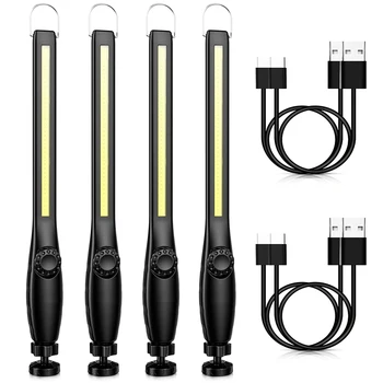 חדש COB LED פנס מגנטי עובד אור נטענת USB לפיד הוק נייד פנס ביקורת אור קמפינג תיקון רכב מנורה