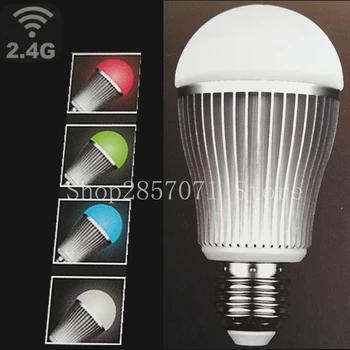 משלוח חינם Mi אור 9W נורת led מנורת 2.4 G E27 טלפון סלולרי חכם WIFI אור led AC85-265V RGBWW/RGBW Dimmable