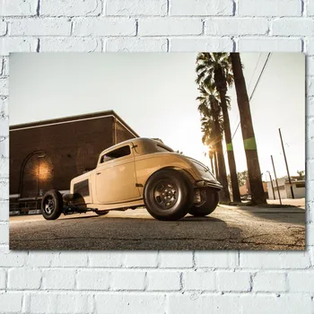 1932 דוס קופה חם מוט מירוץ וינטאג', רטרו המכונית אמנות קיר פוסטרים הדפסי בד אמנות ציורי תפאורה סלון